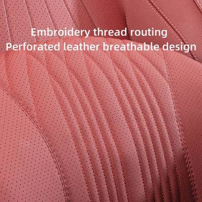 Memory Foam Car Lumbar Support Cushion Breathable Leather Seat Protection Neck Pillow Universal Car Seat Rest Pillow Accessories