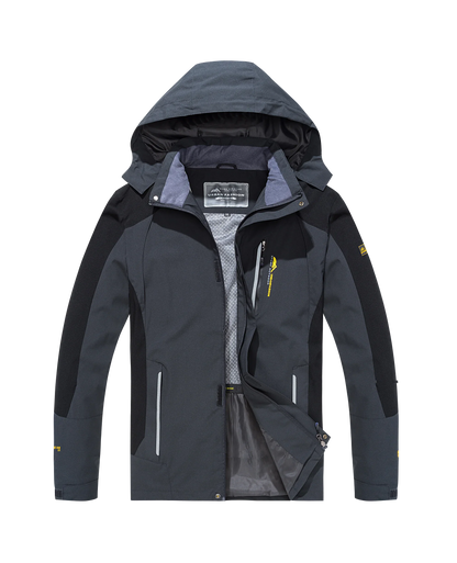 Men's Waterproof Hiking Jacket Large Size Windproof Windbreaker