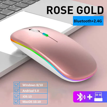 LED Wireless Mouse USB Rechargeable