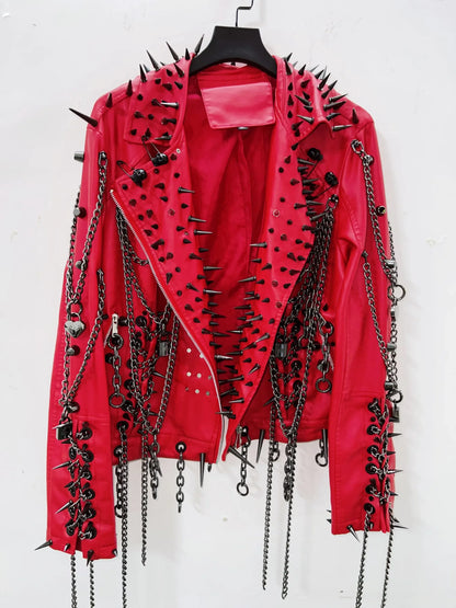 Vintage Leather Jacket gothic style