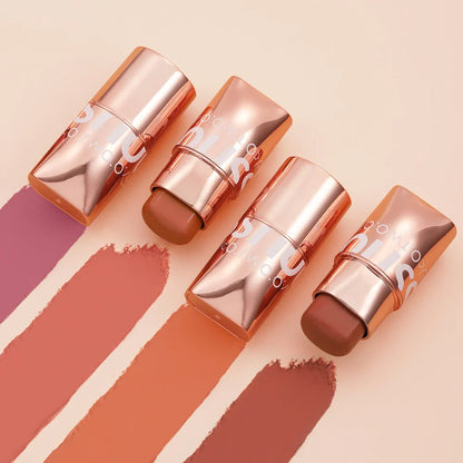 Lipstick Blush Stick 3-in-1 Eyes Cheek and Lip Tint Waterproof Lightweight Cream