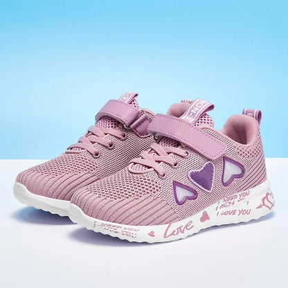 Cozy Knit Girls Ultra Breathable Lightweight Sneakers Spring & Summer