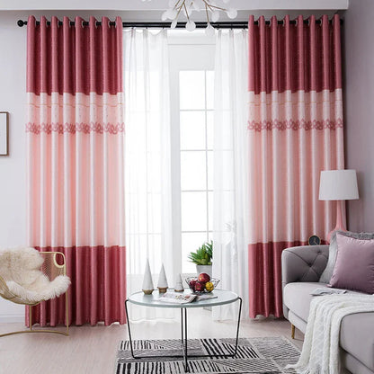 Dreamwood-Jacquard Polyester Curtain, Embroidered Double Craft Curtains, Striped Blackout, Bedroom, Living Room, New Luxury
