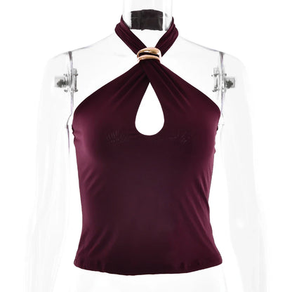 Women Off Shoulder Crop Slim Summer Shirt
