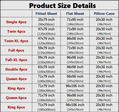100% Egyptian Cotton Bed Sheet Set 1000TC Twin, Full or Single
