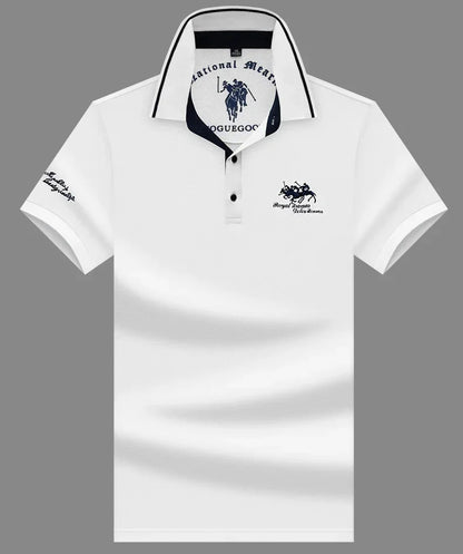 High Quality Men's Cotton Embroidered Summer Polo Shirt Short Sleeve T-shirt