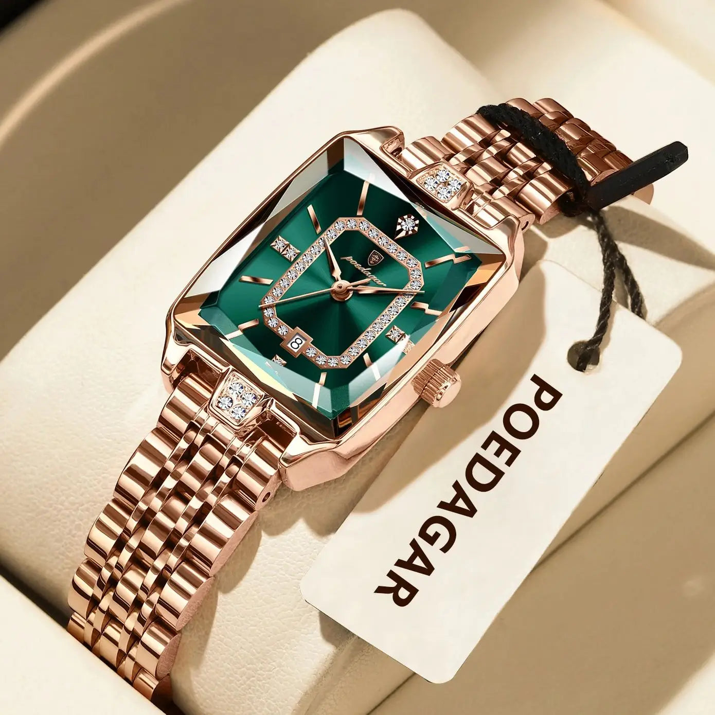 POEDAGAR Luxury Woman Watch Waterproof Wristwatch Stainless Steel Quartz