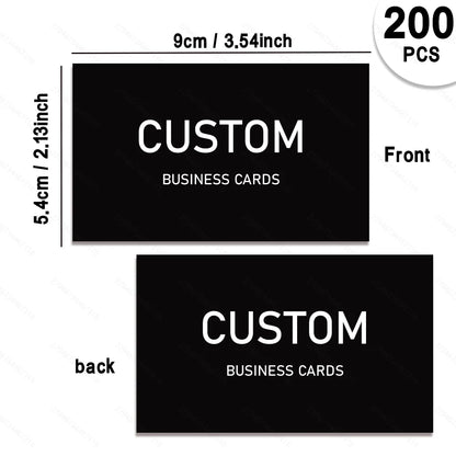 200/500/1000pcs Customizable Cards, Personalized Business Cards with Acrylic Storage Box, Waterproof Thank You Invitations