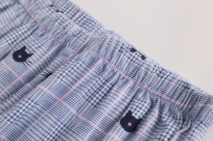 Plaid Design Multi Colors Warm Cotton Flannel Long-sleeved Trousers Pajamas Set for Men