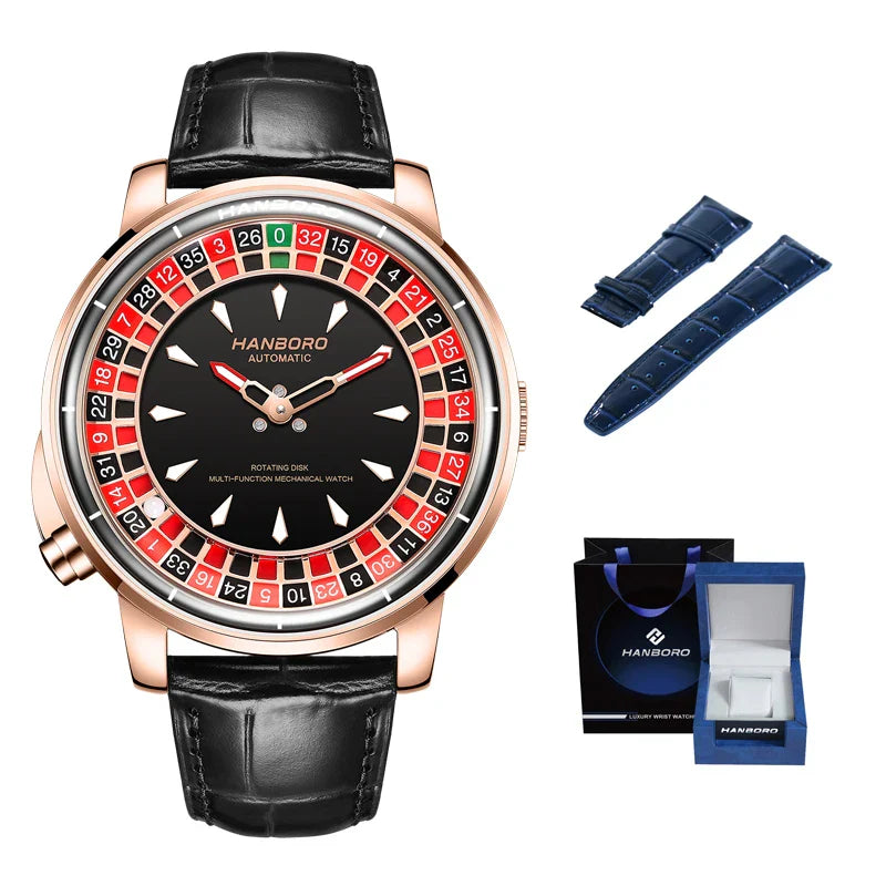 Men's fully automatic mechanical watch roulette wheel