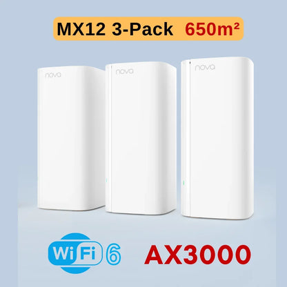 Wifi6 AX3000 Mesh WIFI Router Tenda MX12 2.4Ghz 5GHz Full Gigabit Wireless Repeater AX3000 Network Extender Tenda Mesh Routers