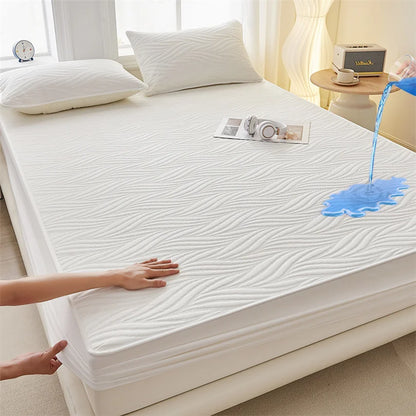 Waterproof Thicken Mattress Cover Quilted Cotton Mat Bed Covers Pad Skin-friendly Fitted Sheet Mattress Protector 100/140/160