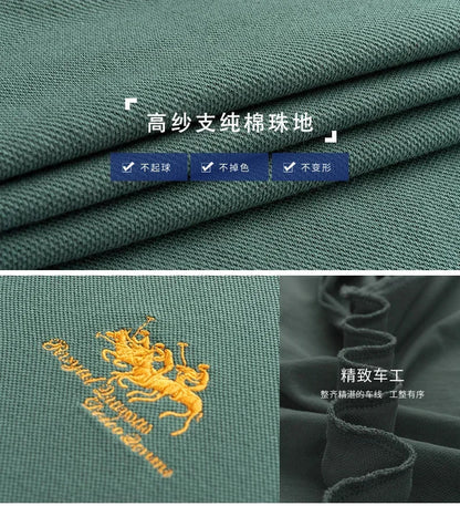 High Quality Men's Cotton Embroidered Summer Polo Shirt Short Sleeve T-shirt