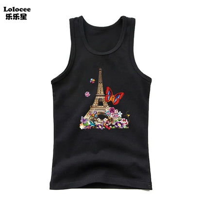 Girl Summer Pink Tanks Tops