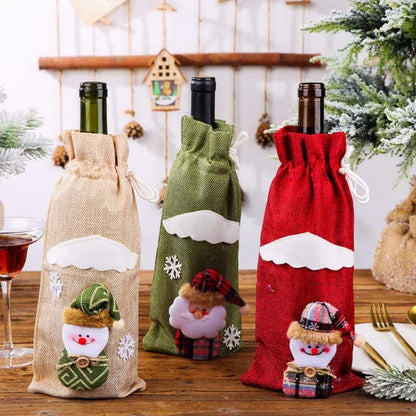 Christmas Wine Bottle Decoration