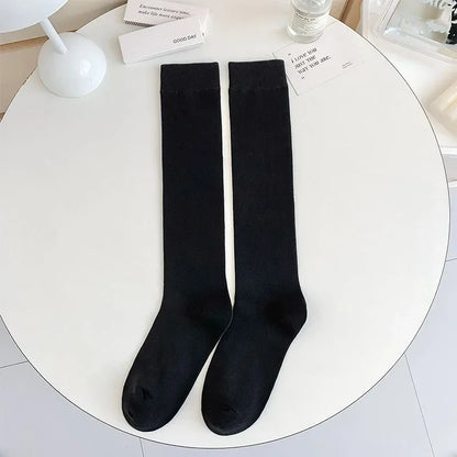Women Stockings College Style Knitted Cotton Knee Socks