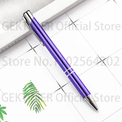 100 50 20 Pcs Custom Ballpoint Pen Metal Pen Support Custom Logo Advertising Personalized Pen Advertising Gift