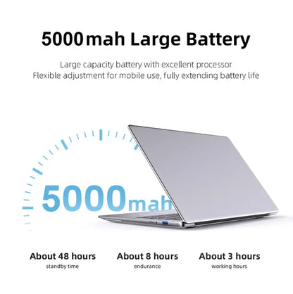 14.1 Inch FHD Ultra Thin Laptop Intel N3700/4405U Win11 DDR4 16GB/32GB RAM 2TB SSD Portable Business Office Notebook PC