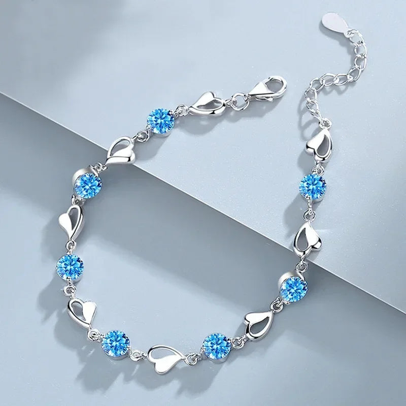 Luxury 925 Sterling Silver Adjustable Star Beaded Bracelets For Women