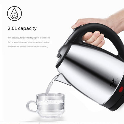 2L Electric Kettle Automatic Power off Stainless Steel Large Capacity Immersion Heater
