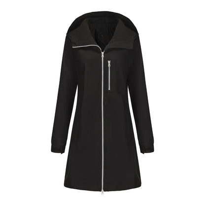 Spring Women's Hooded Long Jacket, Size S-3XL