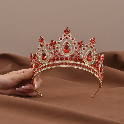 Luxury Baroque Crystal Royal Queen Wedding or Pageant Crown Rhinestone Tiaras
