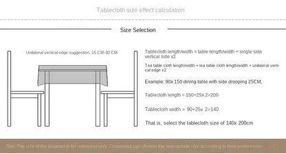 European Style Flower Tassel Tablecloth Thicken Chenille Rectangular Table Cover Round Dining Table Coffee Cloth Dust-proof