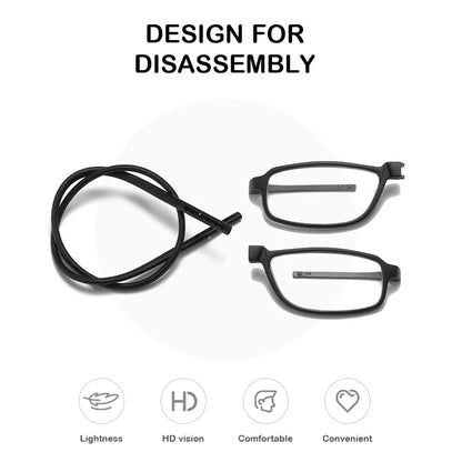 DML Ultralight Reading Men Women Glasses Hanging Stretch Anti-fatigue Presbyopia Unisex Glasses Diopter +1.5+3.5