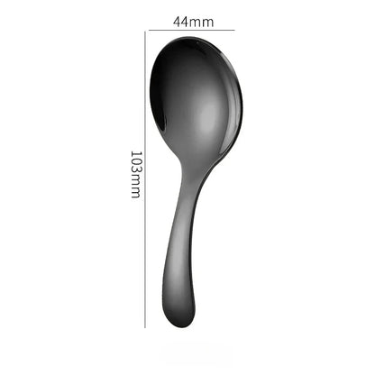 Mini Portable Stainless Steel Spoon Fork Set Storage Dessert Fruit Tool for Work School Short Handle Tableware Suitable for Kids