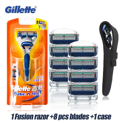 Gillette Fusion Razor for Men Face Hair Beard Shaving Machine Manual Safety Shaver Replacement Head Cassettes 5 Layer Blades