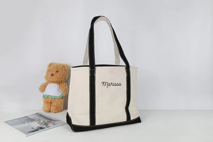 Custom Personalized Embroidered Tote Bag, Boat, Beach, Bridesmaid Gifts or Party Gifts