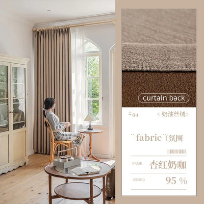 Custom Size Super Soft Chenille High Blackout Curtains for Bedroom Living Room Romantic Colors Three-dimensional Texture