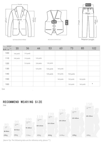 Elegant British Catwalk Boy's Spring Suit Two Pieces Handsome