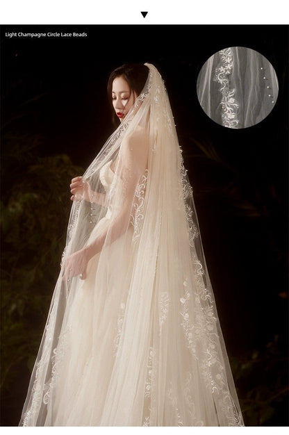 Bride Wedding Long Big Tailing Veil