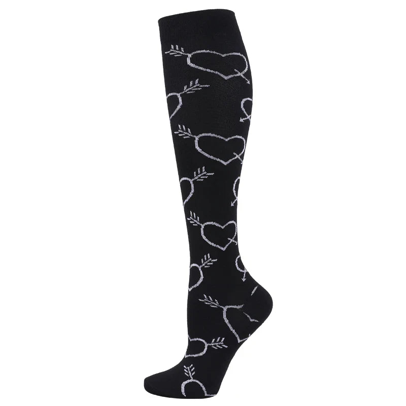 New Compression Socks Men Women Graduated 20-30 Mmhg Fit For Medical Edema Diabetes Varicose Veins, Running Compression Socks