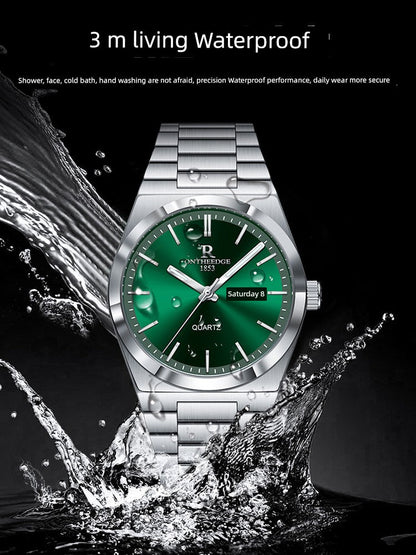Super Player Genuine Automatic Swiss Green Waterproof Water Quartz Mechanical Watch