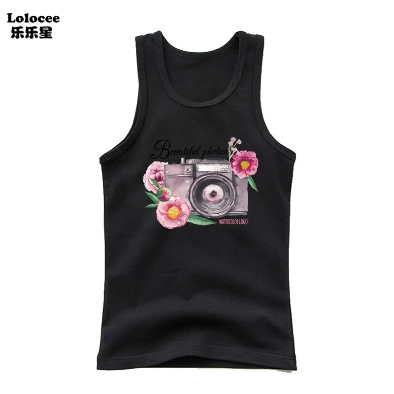 Girl Summer Pink Tanks Tops