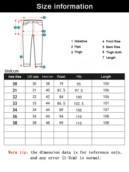 Summer Thin Men's Elastic Cotton Blue Jeans Comfortable Straight Casual Wear Pants