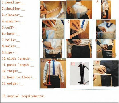 Men Business Formal Occasion Tuxedos Suit 2 Piece Set Blazer Pants