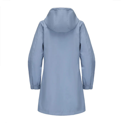 Spring Women's Hooded Long Jacket, Size S-3XL