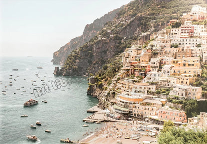 Italian coast printed canvas