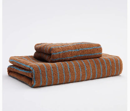Striped Geometric Rhombuses Cotton Soft Towels