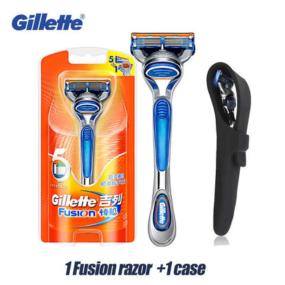 Gillette Fusion Razor for Men Face Hair Beard Shaving Machine Manual Safety Shaver Replacement Head Cassettes 5 Layer Blades