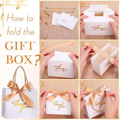 20/50 Pack Small Thank You Gift Bags Bulk Wedding Gift Bags for Guests Mini Gift Paper Bags With Handles for Wedding Baby Shower