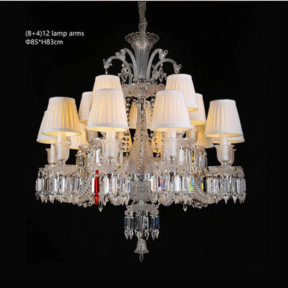 European Crystal Chandelier Living Room Dining Room Bedroom Villa Staircase Lamps White Candle