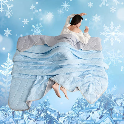 Cool Feeling Blanket Antibacterial Ice Cream Summer Quilt Washable Solid Color