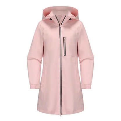 Spring Women's Hooded Long Jacket, Size S-3XL