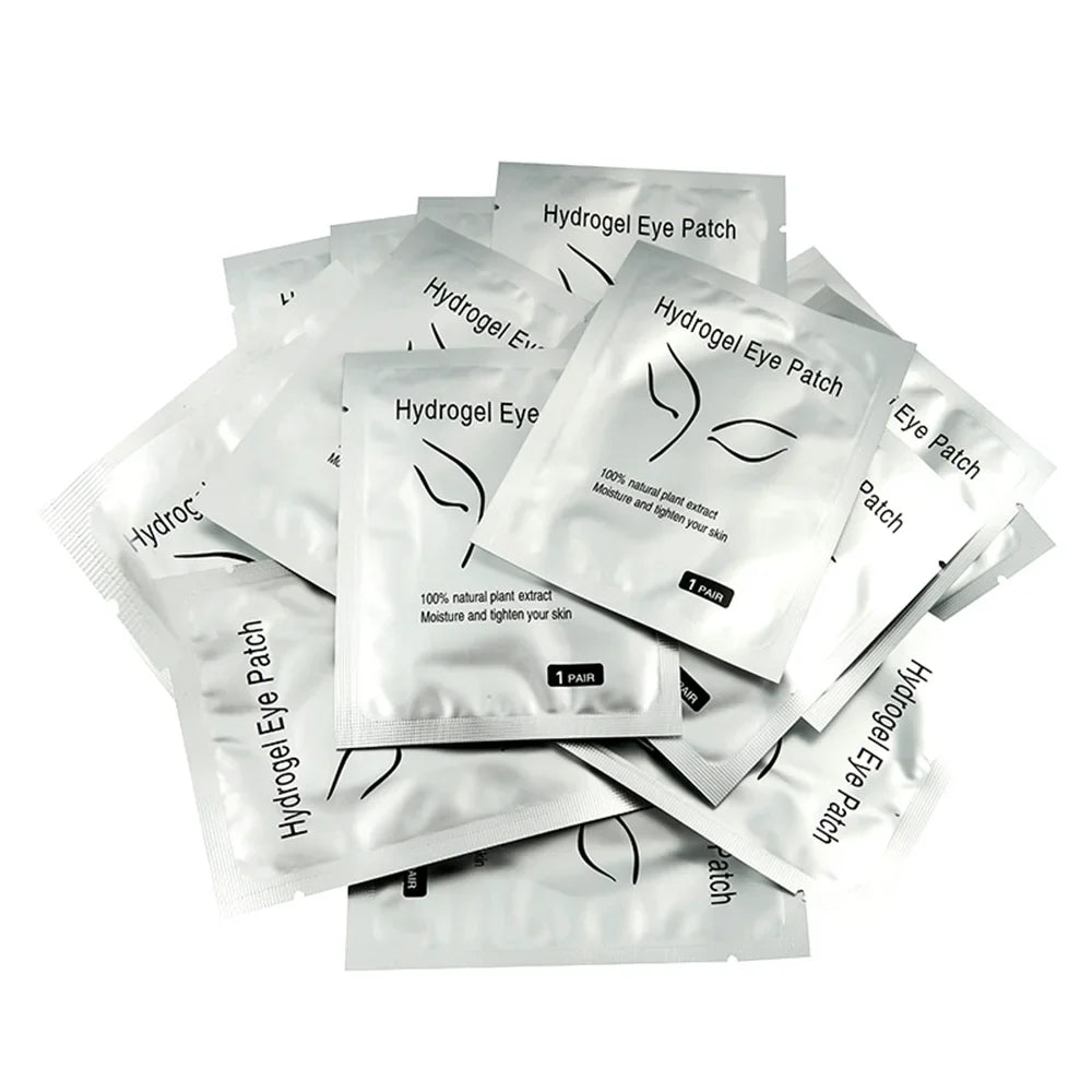 50Pairs/Lots Eyelash Extension Patch Under Eye Pads Hydrogel Patches For Extension Lint Free Stickers Eyelash patches Makeup