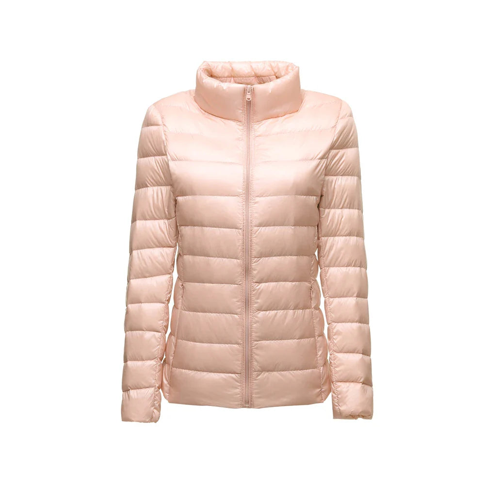 Women Ultra Lightweight Packable Travel All Season Puffer Coats Slim Fit