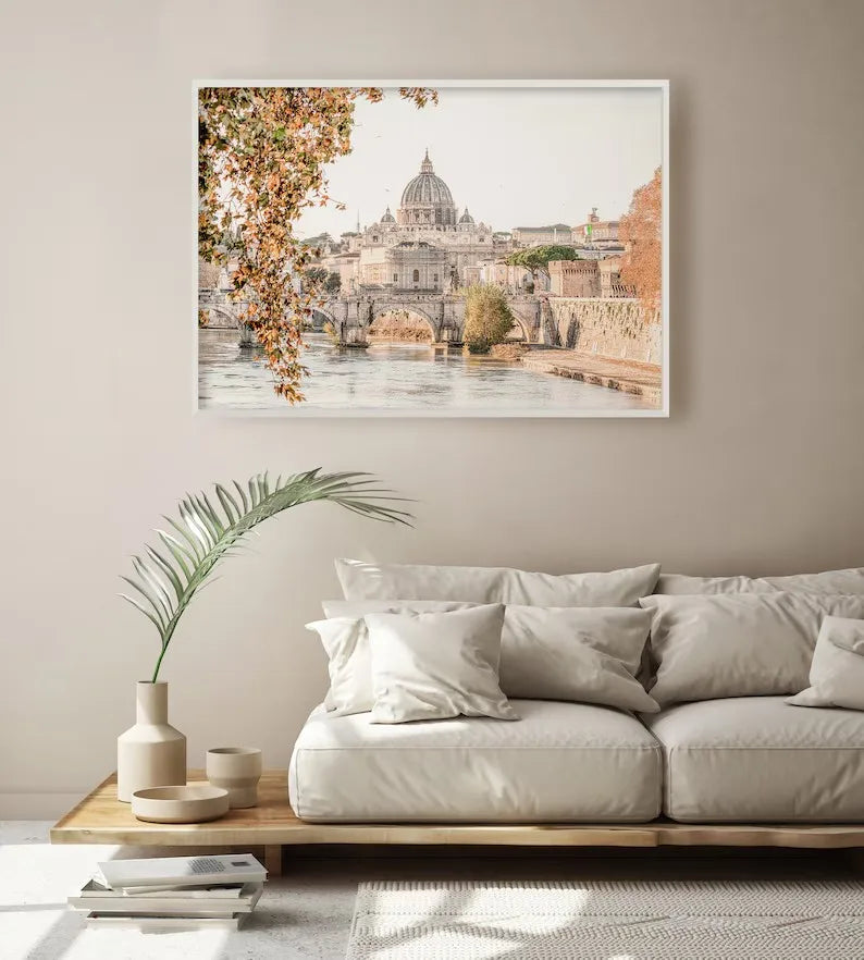Italian coast printed canvas